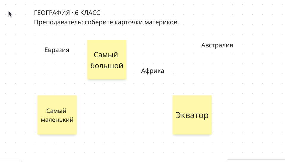 Текстовые подписи и стикеры раскладываются сеткой по типу объекта